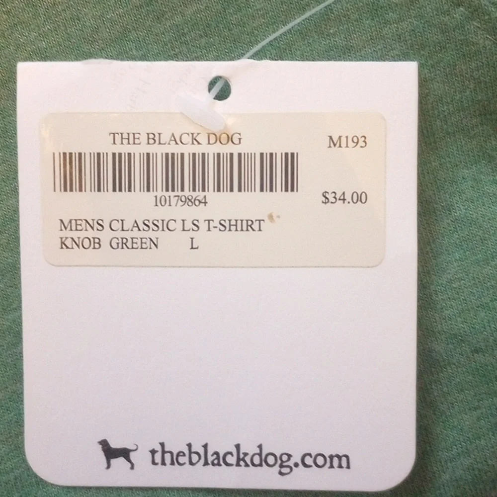 NWT!  The Black Dog Green Long Sleeve Tee L - Picture 4 of 5